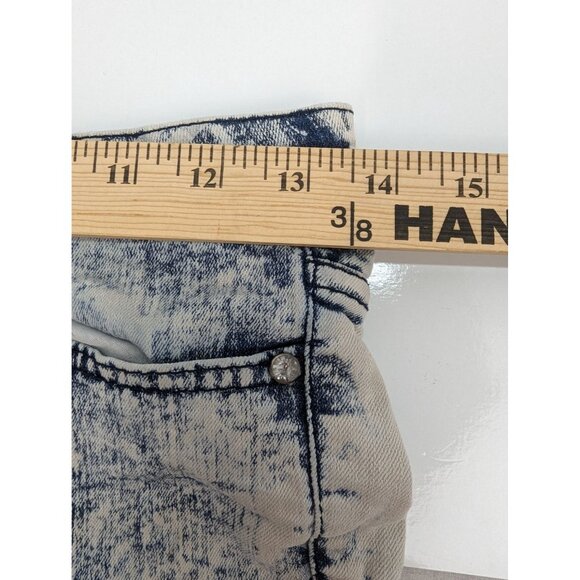 O.S.C. Bobens Trading Co NY Junior Jean Shorts Acid Wash Rhinestones Size 14 - Picture 8 of 11